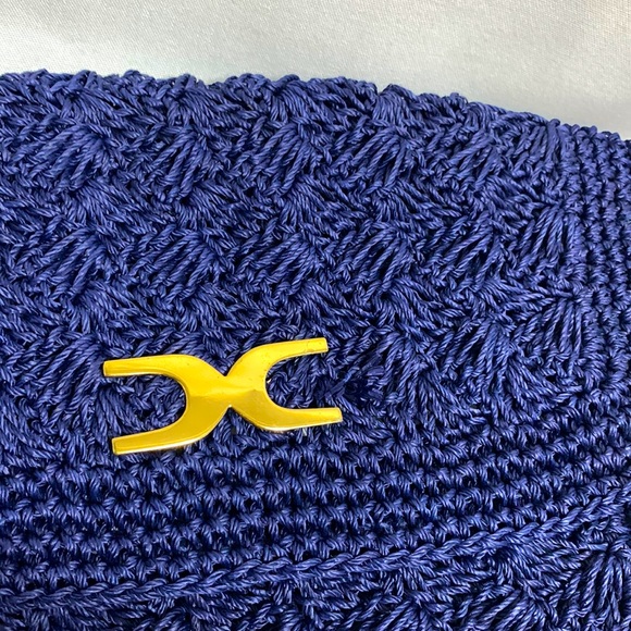 Dark blue crocheted purse made in Japan. - Picture 10 of 10